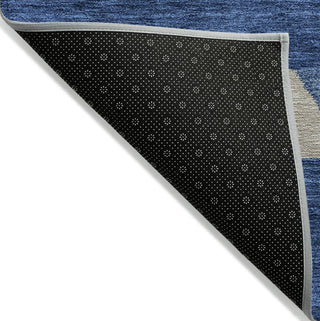 Piper Looms Chantille Southwest ACN965 Navy Machine Washable Area Rug Backing Image