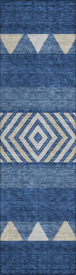 Piper Looms Chantille Southwest ACN965 Navy Machine Washable Area Rug Runner Main Image