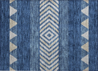 Piper Looms Chantille Southwest ACN965 Navy Machine Washable Area Rug Scatter Main Image