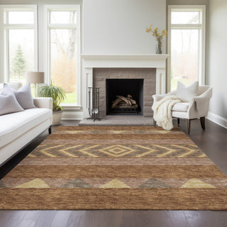 Piper Looms Chantille Southwest ACN965 Paprika Machine Washable Area Rug Lifestyle Image Feature