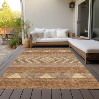 Piper Looms Chantille Southwest ACN965 Paprika Machine Washable Area Rug Outdoor Lifestyle Image Feature