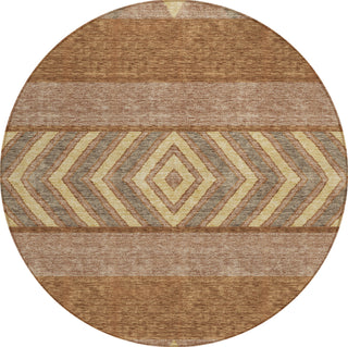 Piper Looms Chantille Southwest ACN965 Paprika Machine Washable Area Rug Round Main Image