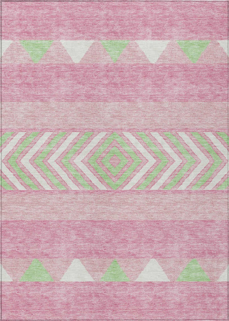 Piper Looms Chantille Southwest ACN965 Pink Machine Washable Area Rug main image