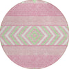 Piper Looms Chantille Southwest ACN965 Pink Machine Washable Area Rug Round Main Image
