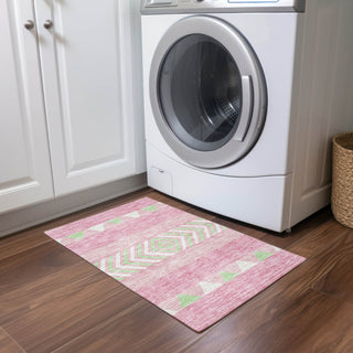 Piper Looms Chantille Southwest ACN965 Pink Machine Washable Area Rug Scatter Lifestyle Image Feature