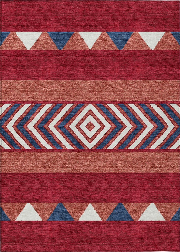 Piper Looms Chantille Southwest ACN965 Red Machine Washable Area Rug main image