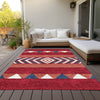 Piper Looms Chantille Southwest ACN965 Red Machine Washable Area Rug Outdoor Lifestyle Image Feature
