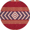 Piper Looms Chantille Southwest ACN965 Red Machine Washable Area Rug Round Main Image