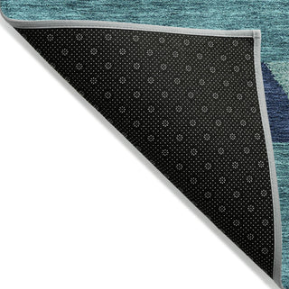 Piper Looms Chantille Southwest ACN965 Teal Machine Washable Area Rug Backing Image