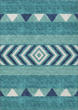 Piper Looms Chantille Southwest ACN965 Teal Machine Washable Area Rug main image