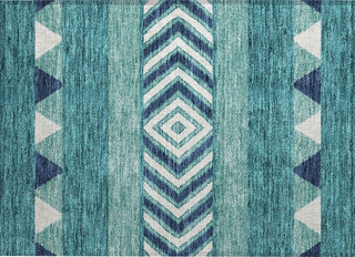 Piper Looms Chantille Southwest ACN965 Teal Machine Washable Area Rug Scatter Main Image
