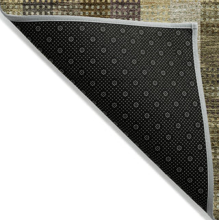 Piper Looms Chantille Plaid ACN966 Brown Machine Washable Area Rug Backing Image