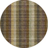 Piper Looms Chantille Plaid ACN966 Brown Machine Washable Area Rug Round Main Image
