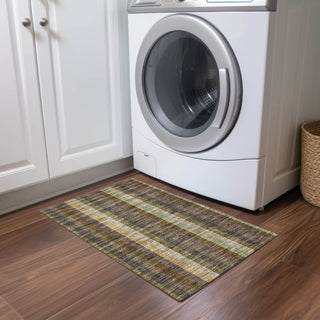 Piper Looms Chantille Plaid ACN966 Brown Machine Washable Area Rug Scatter Lifestyle Image Feature