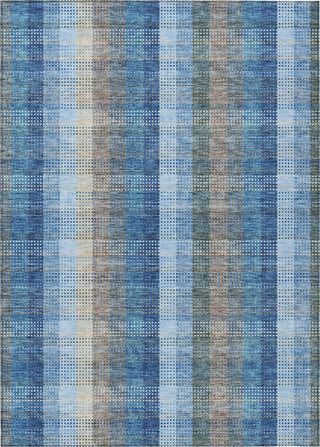 Piper Looms Chantille Plaid ACN966 Denim Machine Washable Area Rug main image