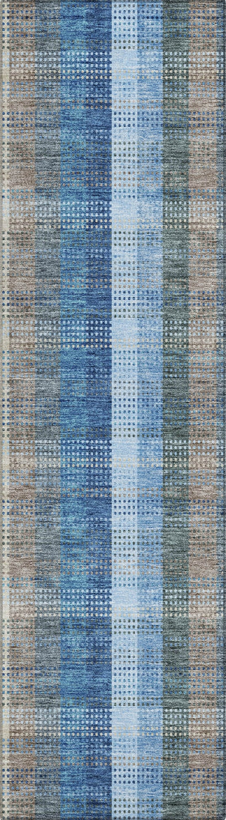 Piper Looms Chantille Plaid ACN966 Denim Machine Washable Area Rug Runner Main Image