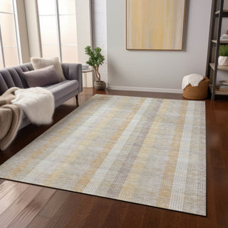 Piper Looms Chantille Plaid ACN966 Ivory Machine Washable Area Rug Lifestyle Image Feature