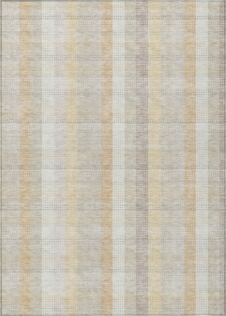 Piper Looms Chantille Plaid ACN966 Ivory Machine Washable Area Rug main image