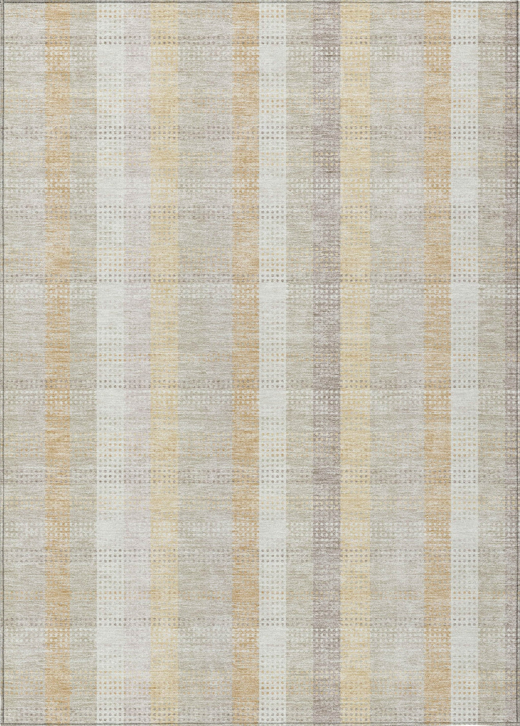 Piper Looms Chantille Plaid ACN966 Ivory Machine Washable Area Rug ...