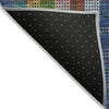 Piper Looms Chantille Plaid ACN966 Navy Machine Washable Area Rug Backing Image