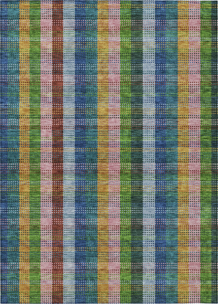Piper Looms Chantille Plaid ACN966 Navy Machine Washable Area Rug main image