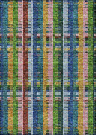 Piper Looms Chantille Plaid ACN966 Navy Machine Washable Area Rug main image