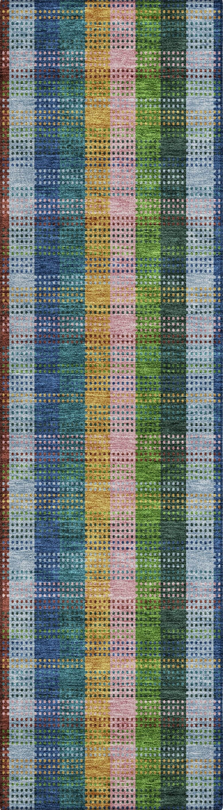 Piper Looms Chantille Plaid ACN966 Navy Machine Washable Area Rug Runner Main Image