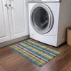 Piper Looms Chantille Plaid ACN966 Navy Machine Washable Area Rug Scatter Lifestyle Image Feature