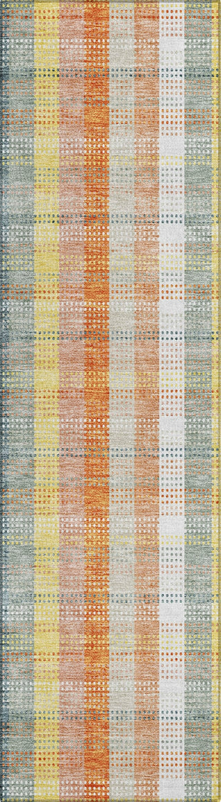 Piper Looms Chantille Plaid ACN966 Peach Machine Washable Area Rug Runner Main Image
