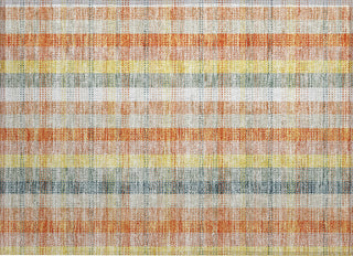 Piper Looms Chantille Plaid ACN966 Peach Machine Washable Area Rug Scatter Main Image