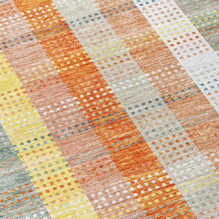 Piper Looms Chantille Plaid ACN966 Peach Machine Washable Area Rug Swatch Image