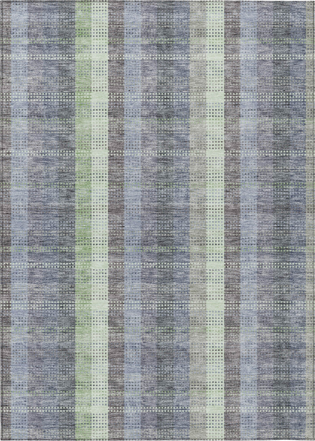 Piper Looms Chantille Plaid ACN966 Pewter Machine Washable Area Rug ...
