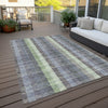 Piper Looms Chantille Plaid ACN966 Pewter Machine Washable Area Rug Outdoor Lifestyle Image Feature