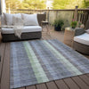 Piper Looms Chantille Plaid ACN966 Pewter Machine Washable Area Rug Outdoor Lifestyle Image Feature
