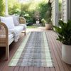Piper Looms Chantille Plaid ACN966 Pewter Machine Washable Area Rug Runner Outdoor Lifestyle Image Feature