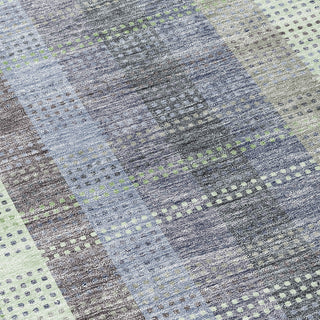 Piper Looms Chantille Plaid ACN966 Pewter Machine Washable Area Rug Swatch Image