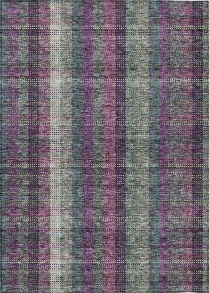 Piper Looms Chantille Plaid ACN966 Plum Machine Washable Area Rug main image