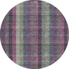 Piper Looms Chantille Plaid ACN966 Plum Machine Washable Area Rug Round Main Image
