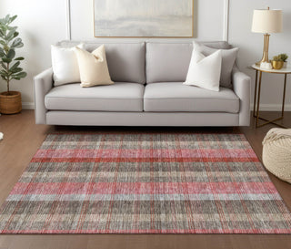 Piper Looms Chantille Plaid ACN966 Red Machine Washable Area Rug Lifestyle Image Feature