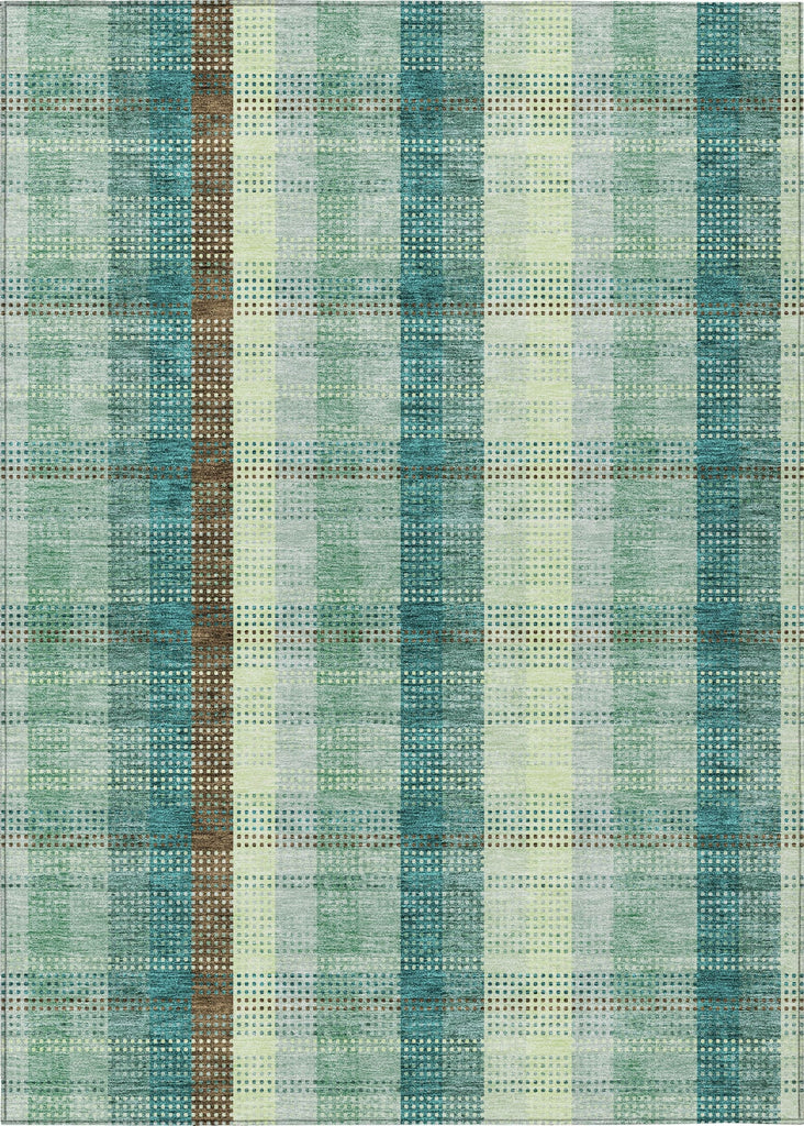 Piper Looms Chantille Plaid ACN966 Sage Machine Washable Area Rug main image