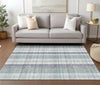 Piper Looms Chantille Plaid ACN966 Silver Machine Washable Area Rug Lifestyle Image Feature