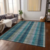 Piper Looms Chantille Plaid ACN966 Teal Machine Washable Area Rug Lifestyle Image Feature