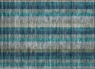 Piper Looms Chantille Plaid ACN966 Teal Machine Washable Area Rug Scatter Main Image