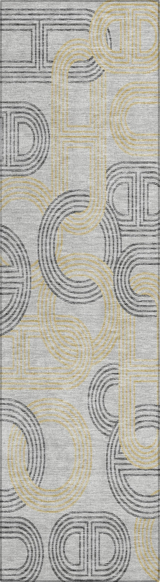 Piper Looms Chantille Geometric ACN967 Gray Machine Washable Area Rug Runner Main Image
