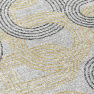 Piper Looms Chantille Geometric ACN967 Gray Machine Washable Area Rug Swatch Image