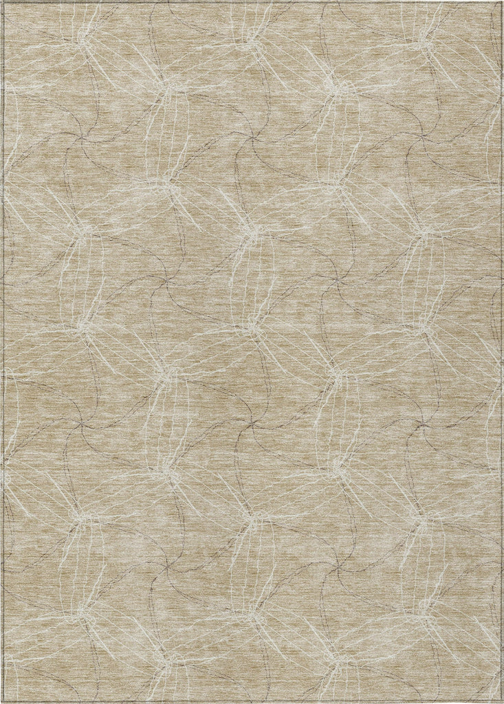 Piper Looms Chantille Geometric ACN968 Beige Machine Washable Area Rug main image