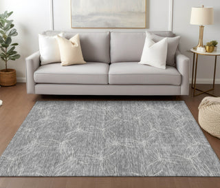 Piper Looms Chantille Geometric ACN968 Gray Machine Washable Area Rug Lifestyle Image Feature