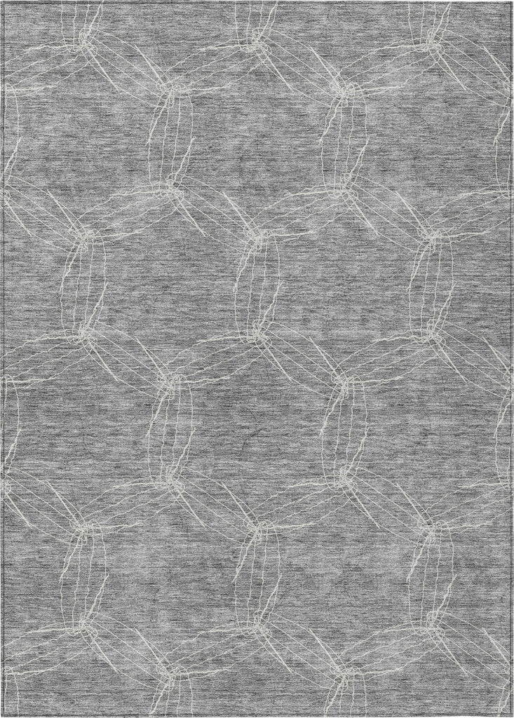 Piper Looms Chantille Geometric ACN968 Gray Machine Washable Area Rug main image