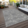 Piper Looms Chantille Geometric ACN968 Gray Machine Washable Area Rug Outdoor Lifestyle Image Feature