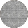 Piper Looms Chantille Geometric ACN968 Gray Machine Washable Area Rug Round Main Image